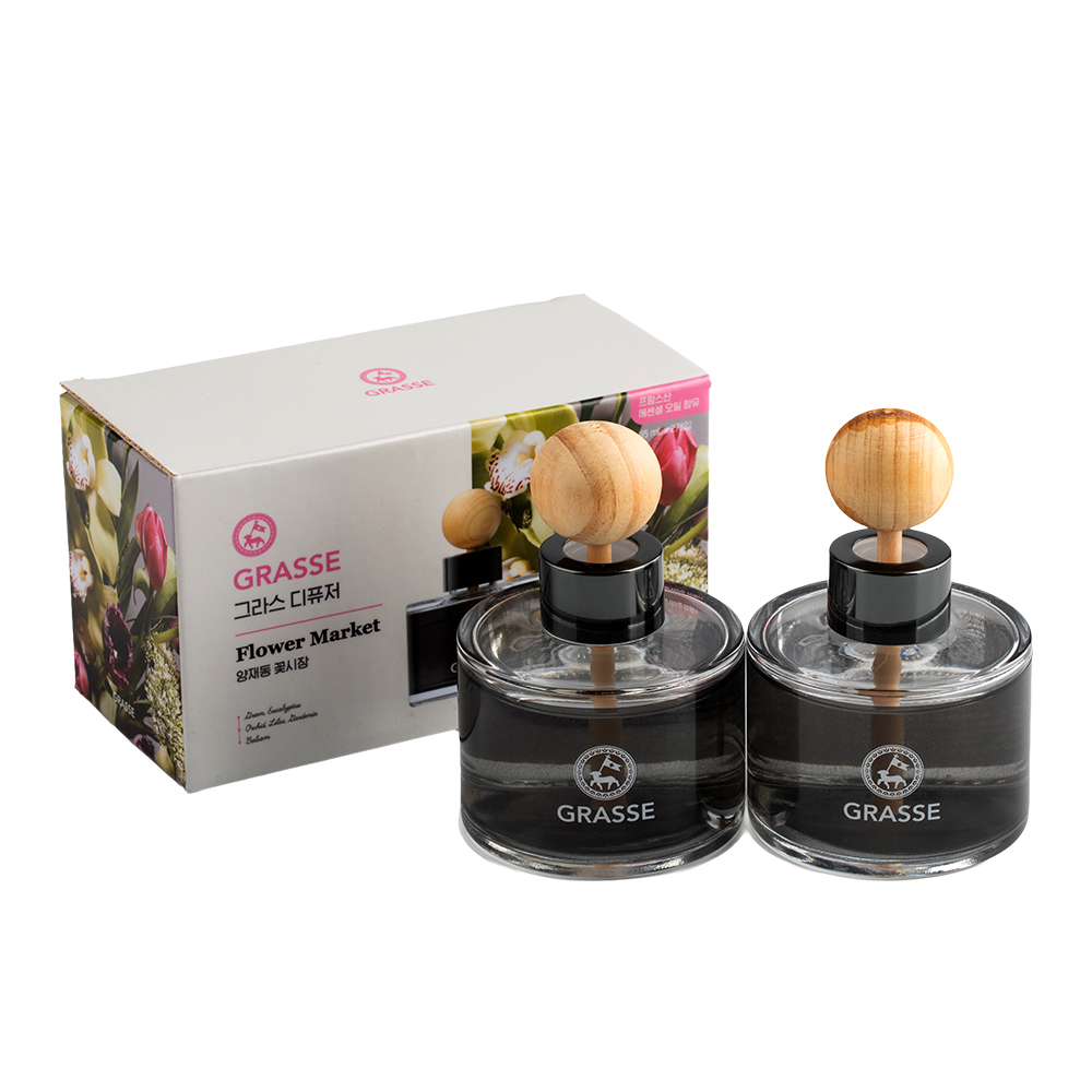 [불스원]그라스 차량용 방향제 디퓨저 세트 우디, 95ml, 2개