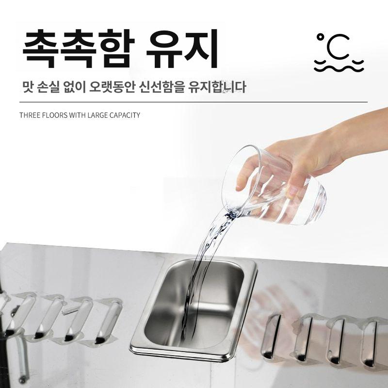핫바진열장 편의점 휴게소 온장고 업소용 쇼케이스 핫바 진열장 핫도그 식품 음식 호두과자 블랙 0.66m 직열단열보습3단전후면문 - 상세 이미지 4