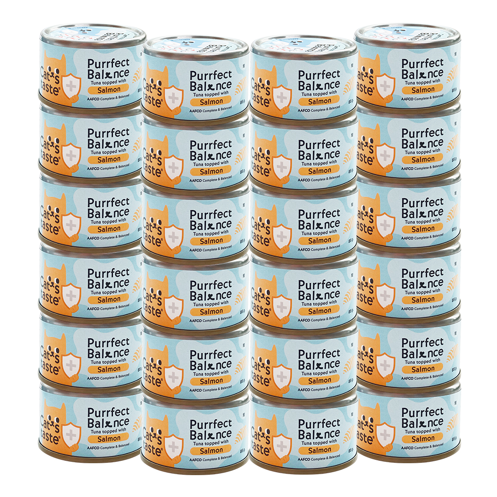 캣츠테이스트 퍼팩트 발란스 주식캔 참치+연어, 85g, 24개 - 상품 이미지