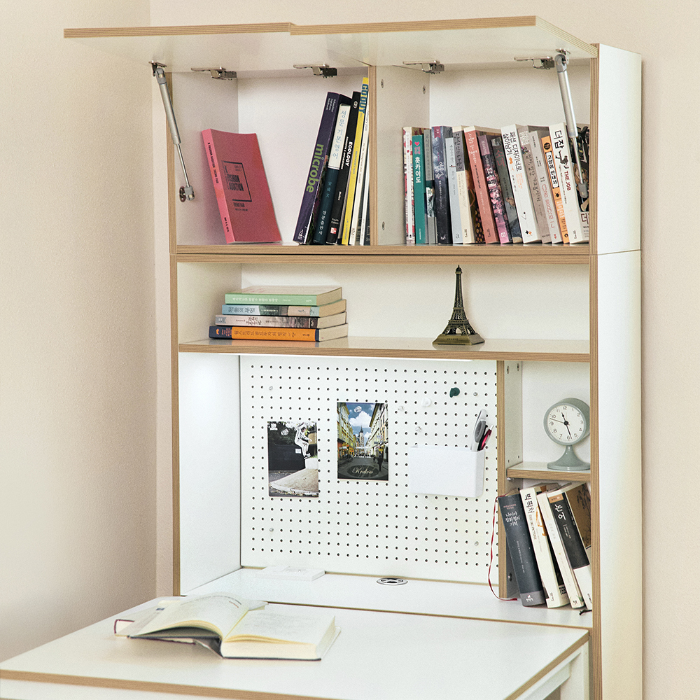 (새해EVENT)스카이&포커스 테이블 서재 데스크 일자형 책상세트 책장+책상 800 SET, 자작엣지