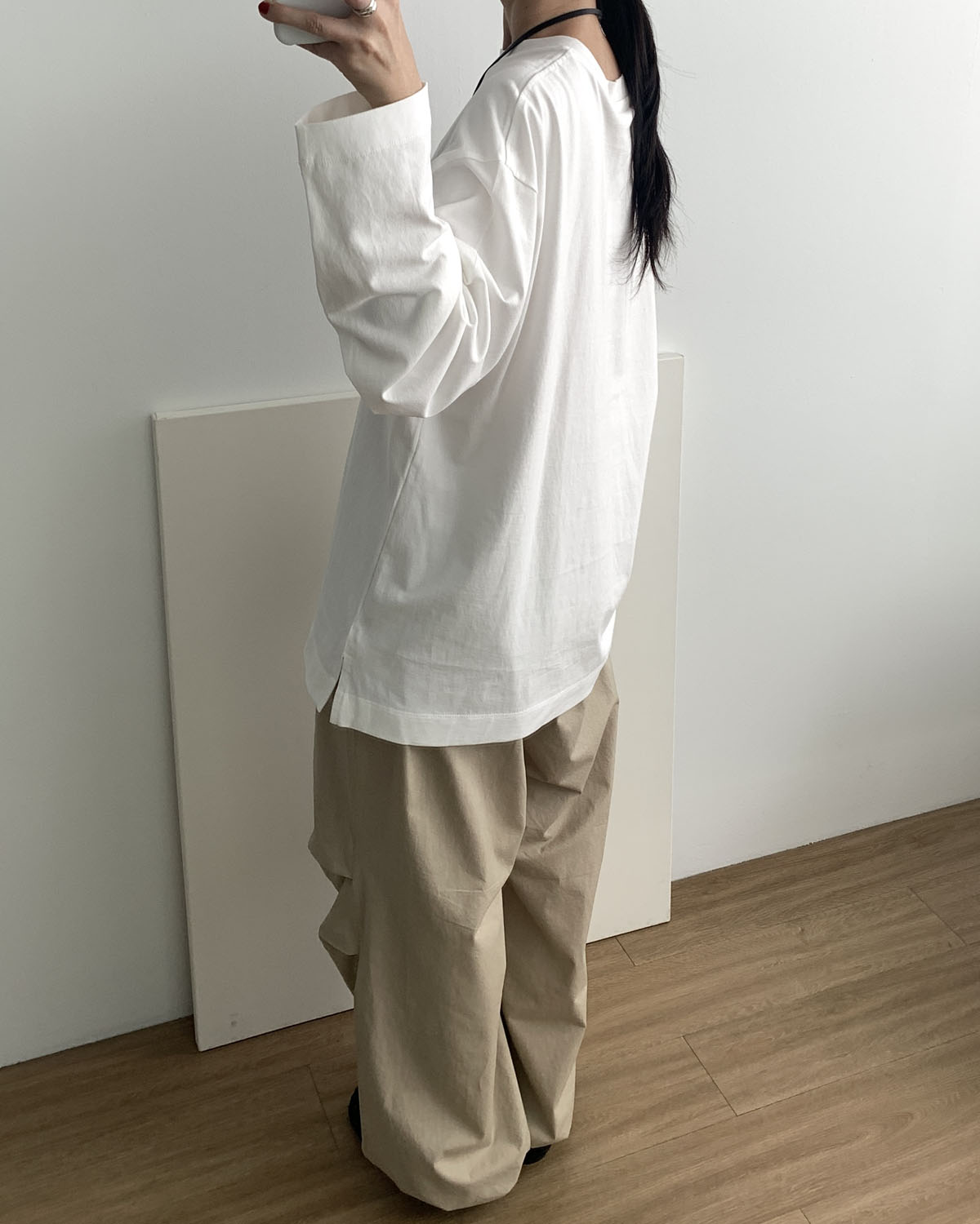 [일부당일] 바스켓 아뜰리에 티셔츠 빈티지 프린트 오버핏 루즈핏 플라워 긴팔티 (2c) - 상세 이미지 5
