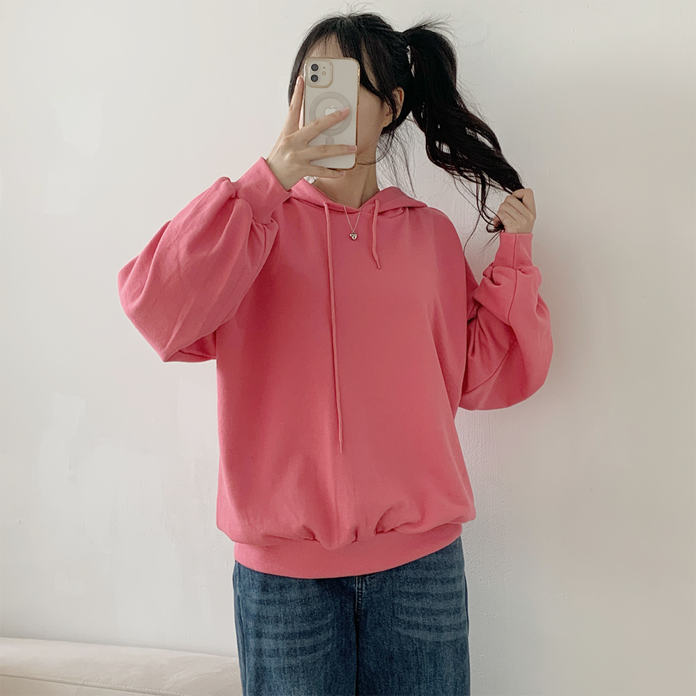 10컬러 무지후드티 오버핏 루즈핏 박시한 기본 남녀공용 - 상세 이미지 5