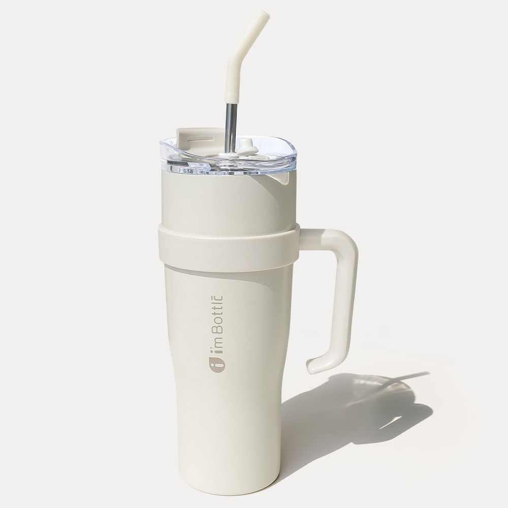 대용량 스텐 빨대 손잡이 텀블러 1200ml - 상세 이미지 4
