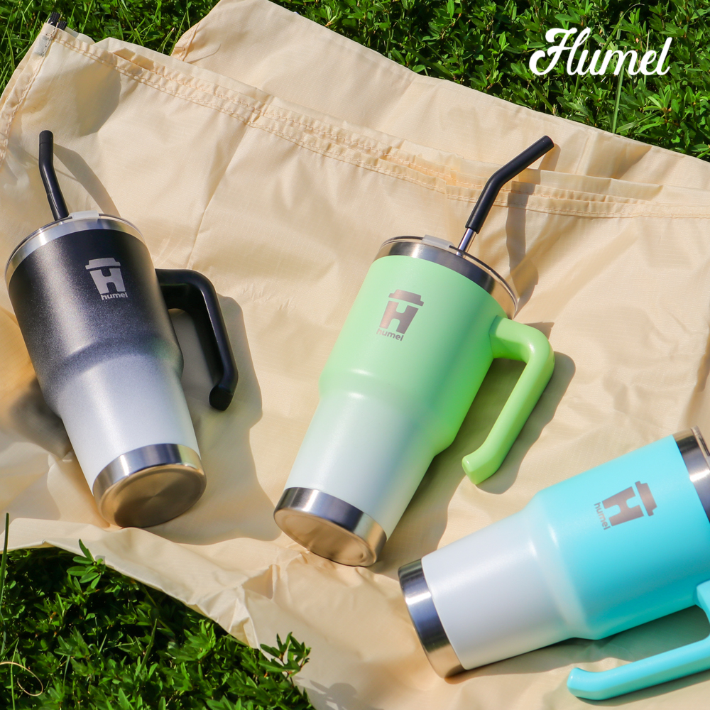 휴멜 파스텔 휴대용 텀블러 머그 핸들 손잡이 보온보냉 대용량 900ml - 상품 이미지