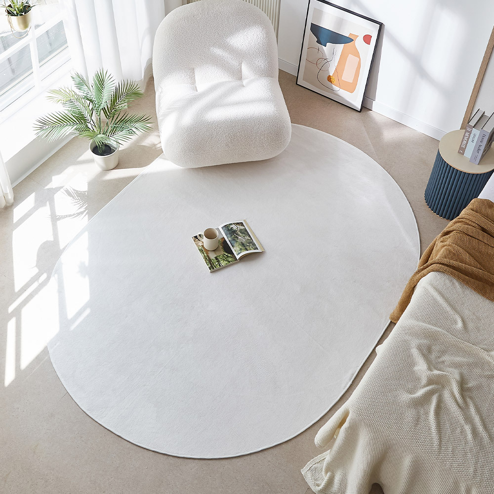 사은품행사중 퍼보 오피러스 방수 러그 발수 사계절 카페트 소파패드 엘로우, 타원형200x350