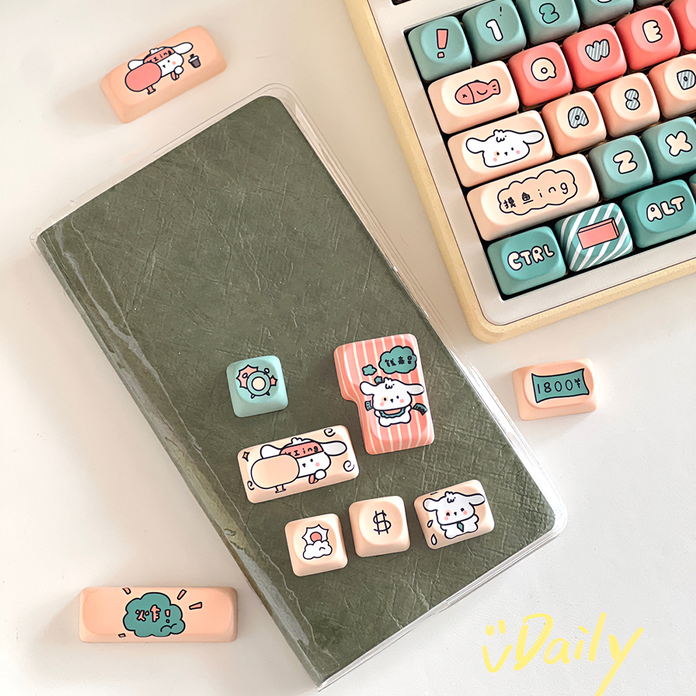 Soulcat PBT 기계식키보드 MOA 조약돌 예쁜 귀여운 염료승화 워킹퍼피 - 상세 이미지 4