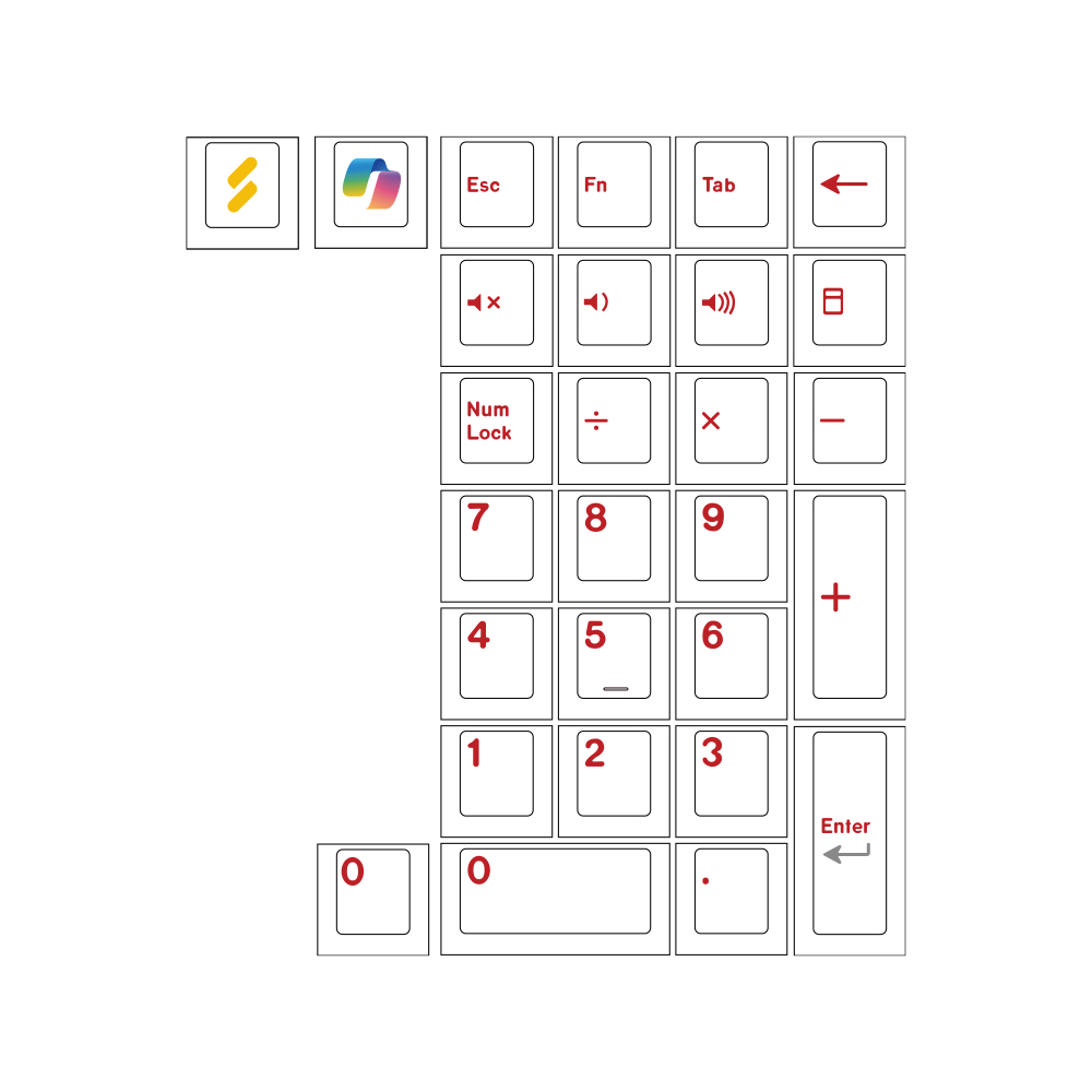 Soulcat PBT 키패드 키캡 체리 염료승화 ROW - 상세 이미지 3