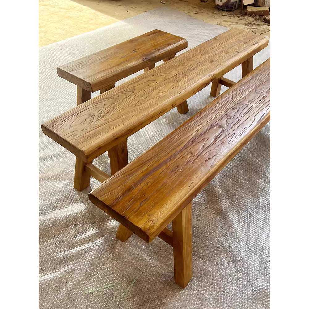 고재 벤치 야외 정원 인테리어 빈티지 원목 의자 120x26x45cm - 상세 이미지 2