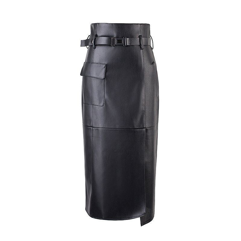 가을 리얼 랩 스커트 하이닝 가죽 갈색 S(40~47kg) - 상세 이미지 3