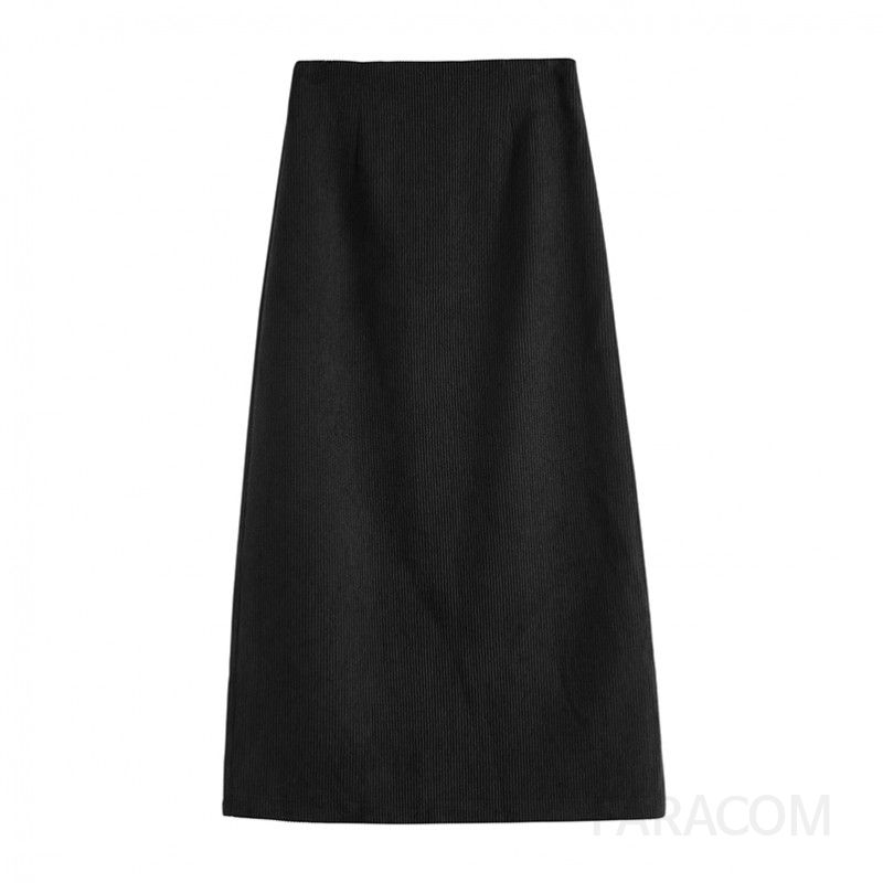 겨울 여성 코듀로이 A라인 미디 스커트 따뜻한 착용감의 겨울치마 데일리룩 겨울하객룩에 적합한 모직 스타일링 가능한 세련된 디자인 - 상세 이미지 5