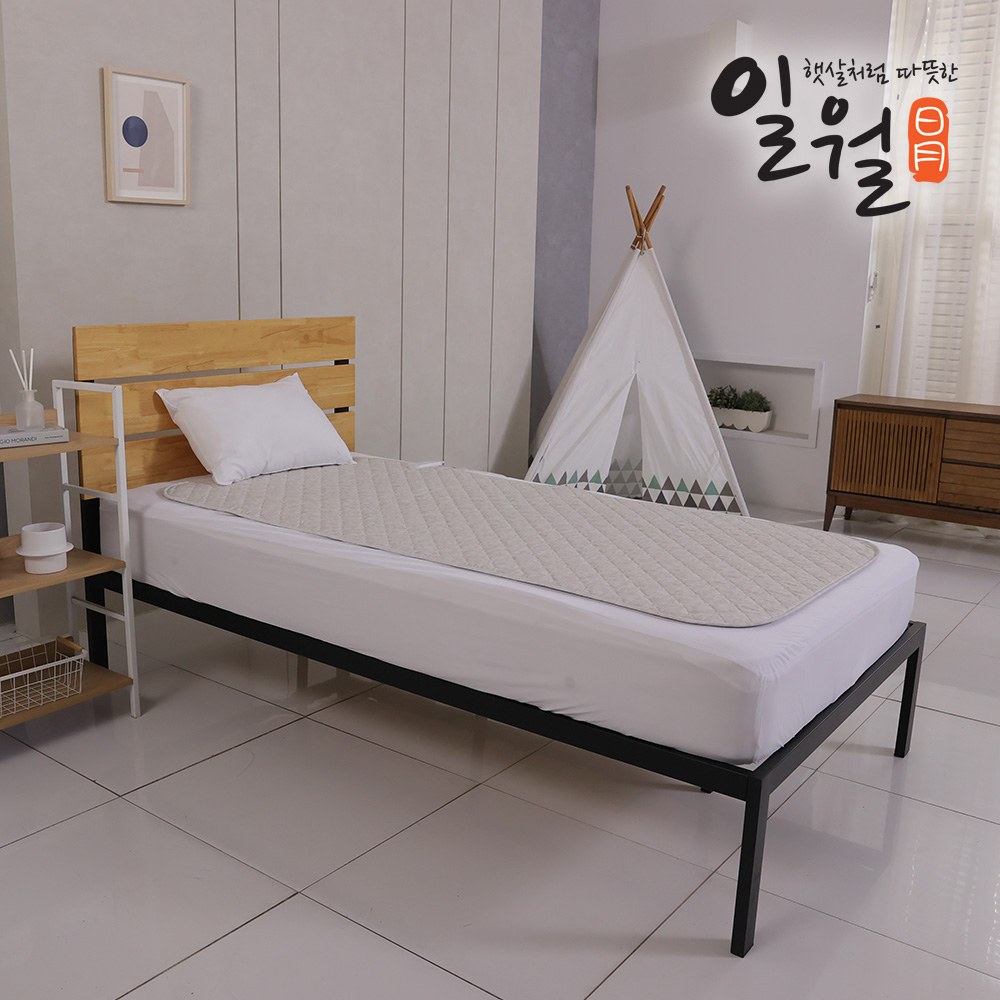 일월 전기매트 애쉬아이보리 초절전형 워셔블 탄소 카본매트 싱글