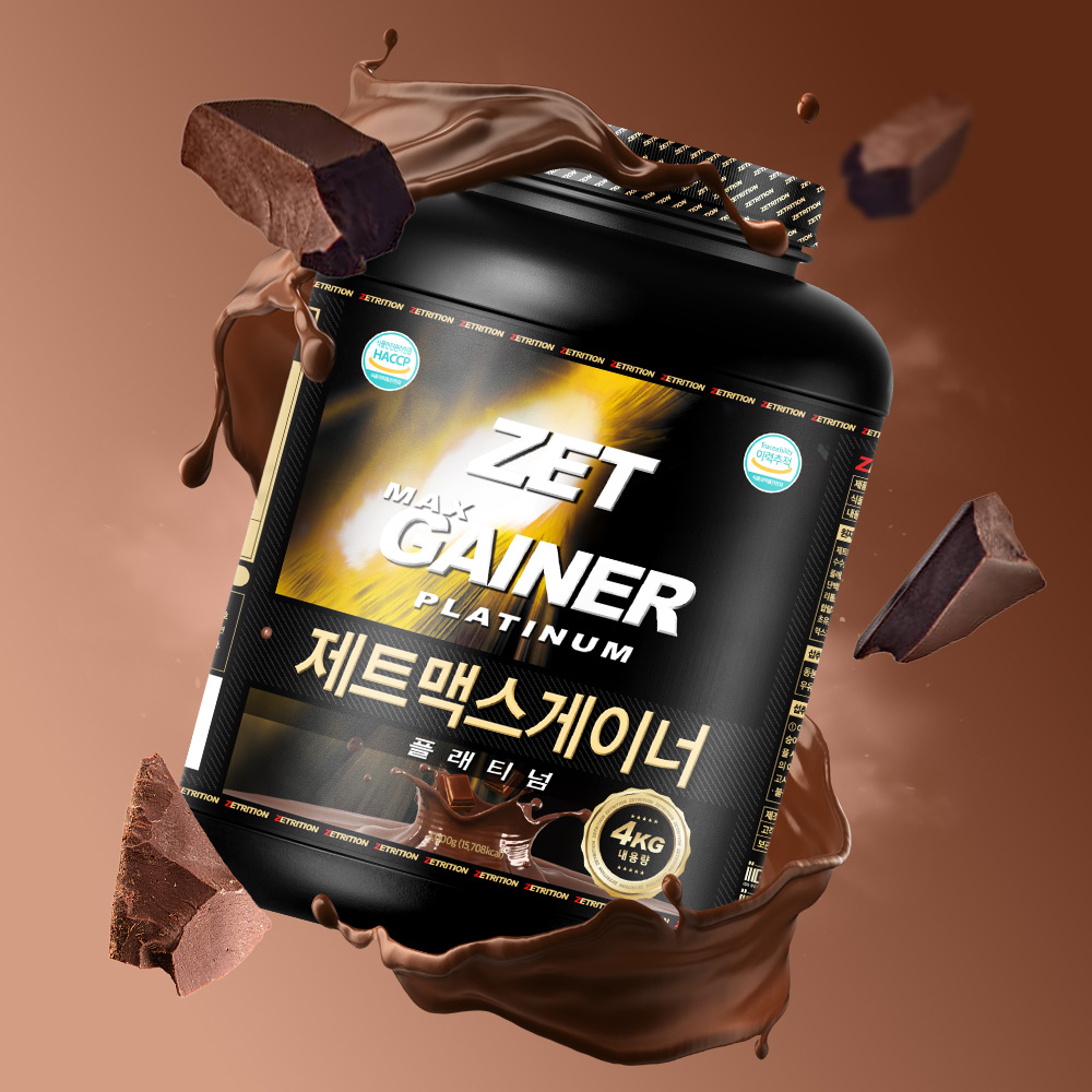 제트리션 제트맥스게이너 플래티넘 4kg 초코 체중 근육 벌크 탄수화물 단백질 게이너 - 상세 이미지 2