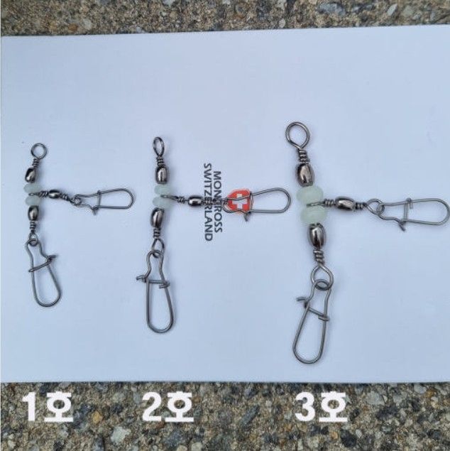 야광 스냅도래 쭈꾸미 채비 선상낚시 T형 도래 갑오징어 채비 국산 도래 채비 - 상세 이미지 2