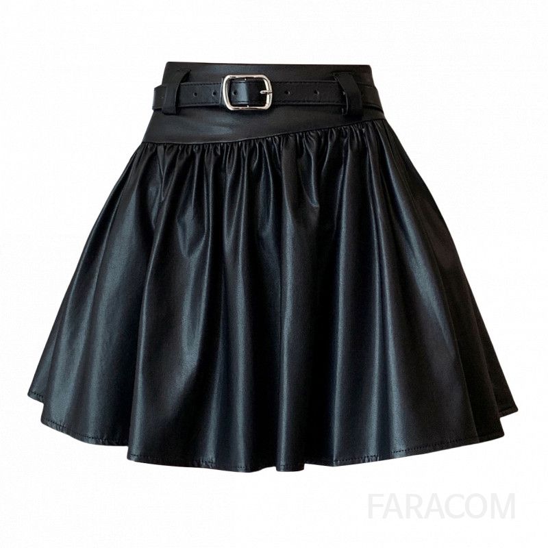 가을 겨울 아메리칸 스타일 여성용 가죽 플리츠 A라인 미니스커트 시크한 매력의 하프 길이 편안한 착용감 데일리룩 초단거리 외출용 - 상세 이미지 4