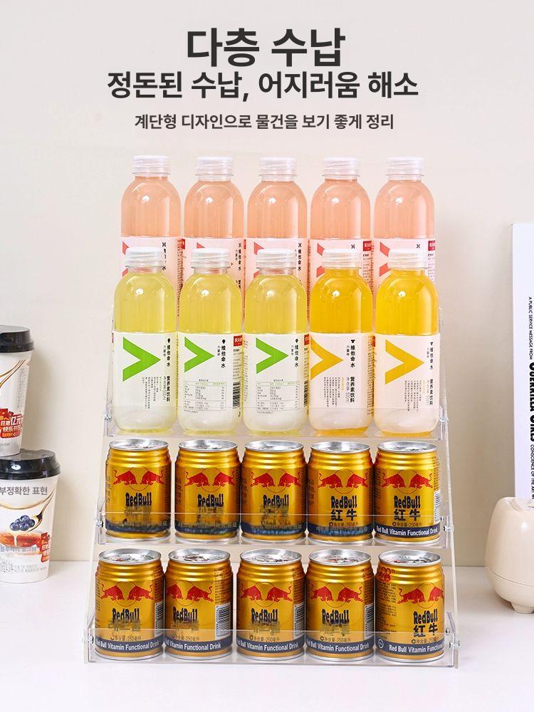 아크릴 매대 선반 이동식 디스플레이 정리 계단식 진열장 약국 엽서 진열대 전시대 수납 2단 표준형 - 상세 이미지 2