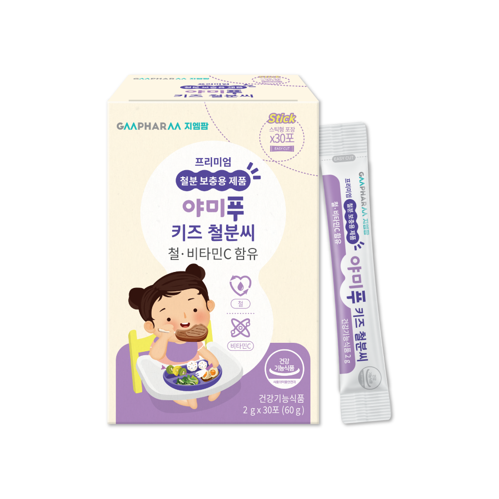 지엠팜 야미푸 키즈 철분씨 어린이 아기 철분제 유아 철분 30포, 1개