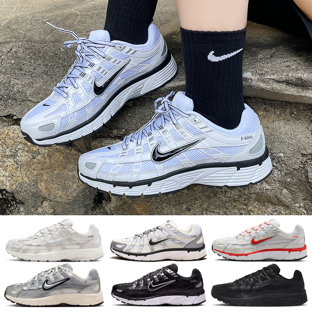 나이키 P6000 런닝화 메탈릭 실버 블랙 블루 레드 그레이 P-6000
