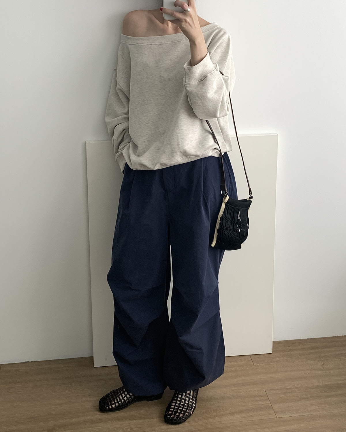 [당일발송] 바스켓 베럴핀턱 팬츠 밴딩 투웨이 핀턱 와이드바지 (2c) - 상세 이미지 4