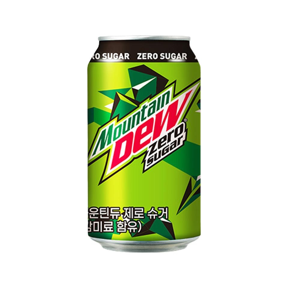 메가마트 롯데칠성 마운틴듀 제로슈거 355ml x 24개 - 상품 이미지