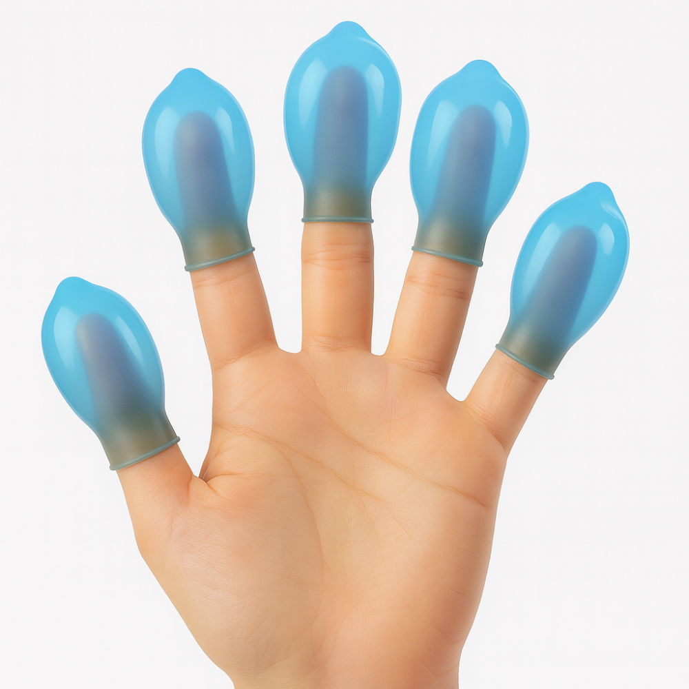 손가락방수커버 5P 발가락 상처 보호 실리콘 샤워 목욕 물놀이 골무 깁스 기브스 재사용 제품 이미지