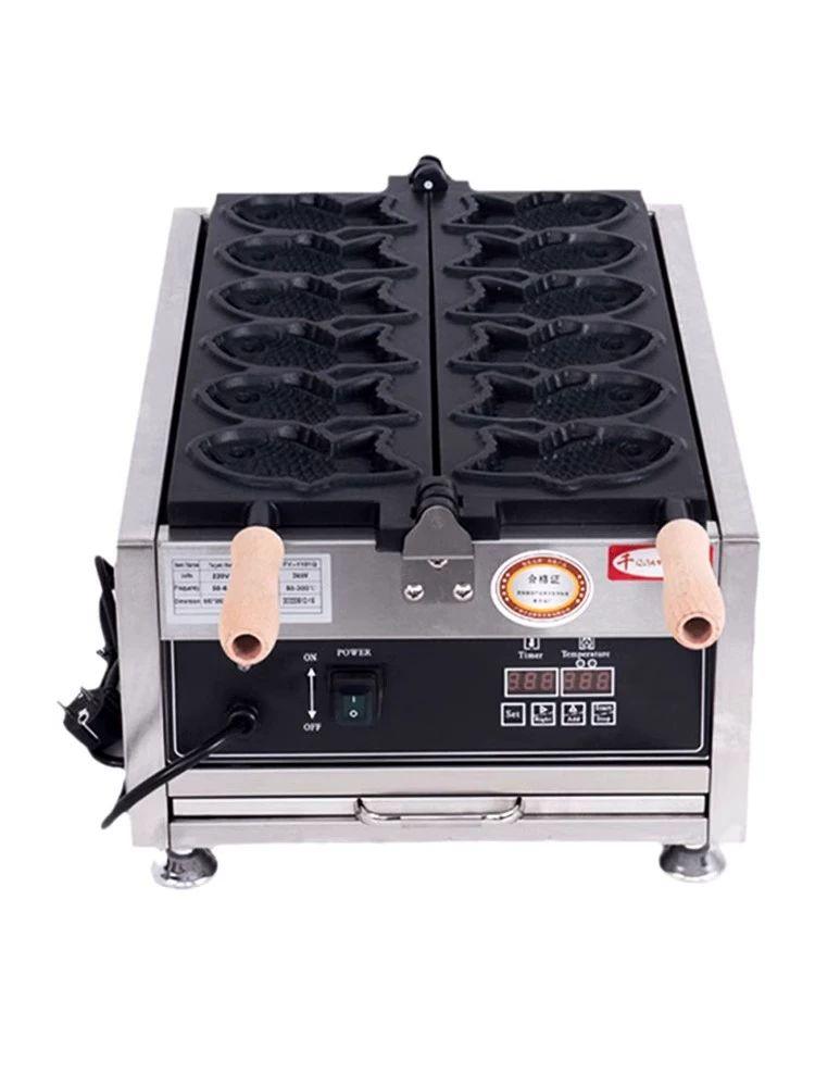 전기식 붕어빵 구이 기계 길거리 간식 붕어빵기계 전기 열 제어판 6줄 구이기+소도구
