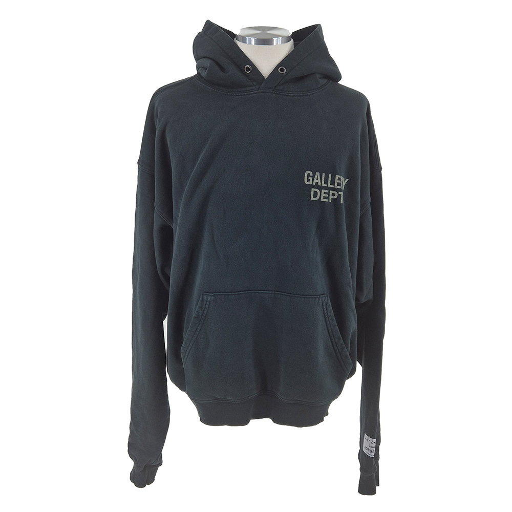 25SS 갤러리디파트먼트 90s GD 로고 후드 맨투맨 티셔츠 빈티지 블랙 GDLH 50025 - 상세 이미지 2