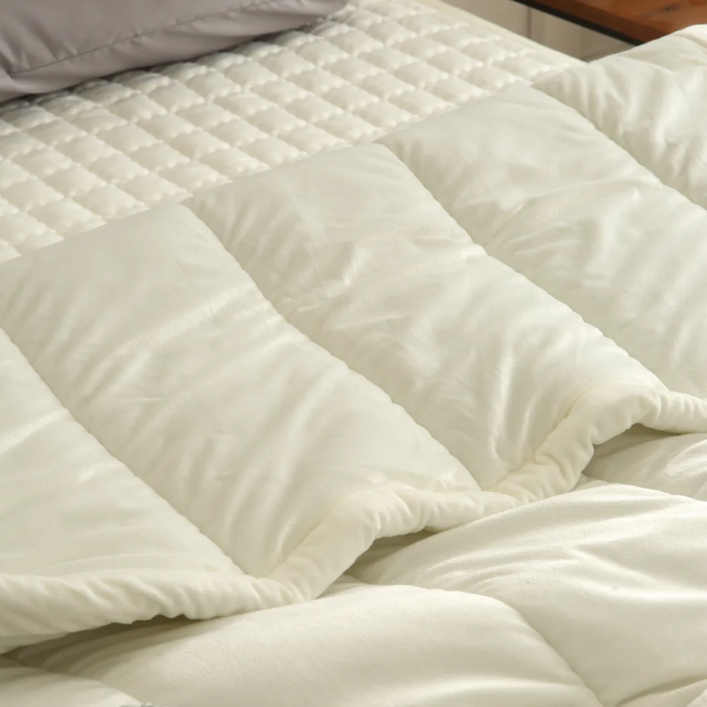 실크 알러지케어 가벼운 봄 가을 포근한 극세사 이브자리 차렵 이불 SS