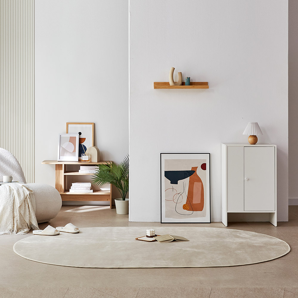 사은품행사중 퍼보 오피러스 방수 러그 발수 사계절 카페트 소파패드 베이지, 타원형200x300