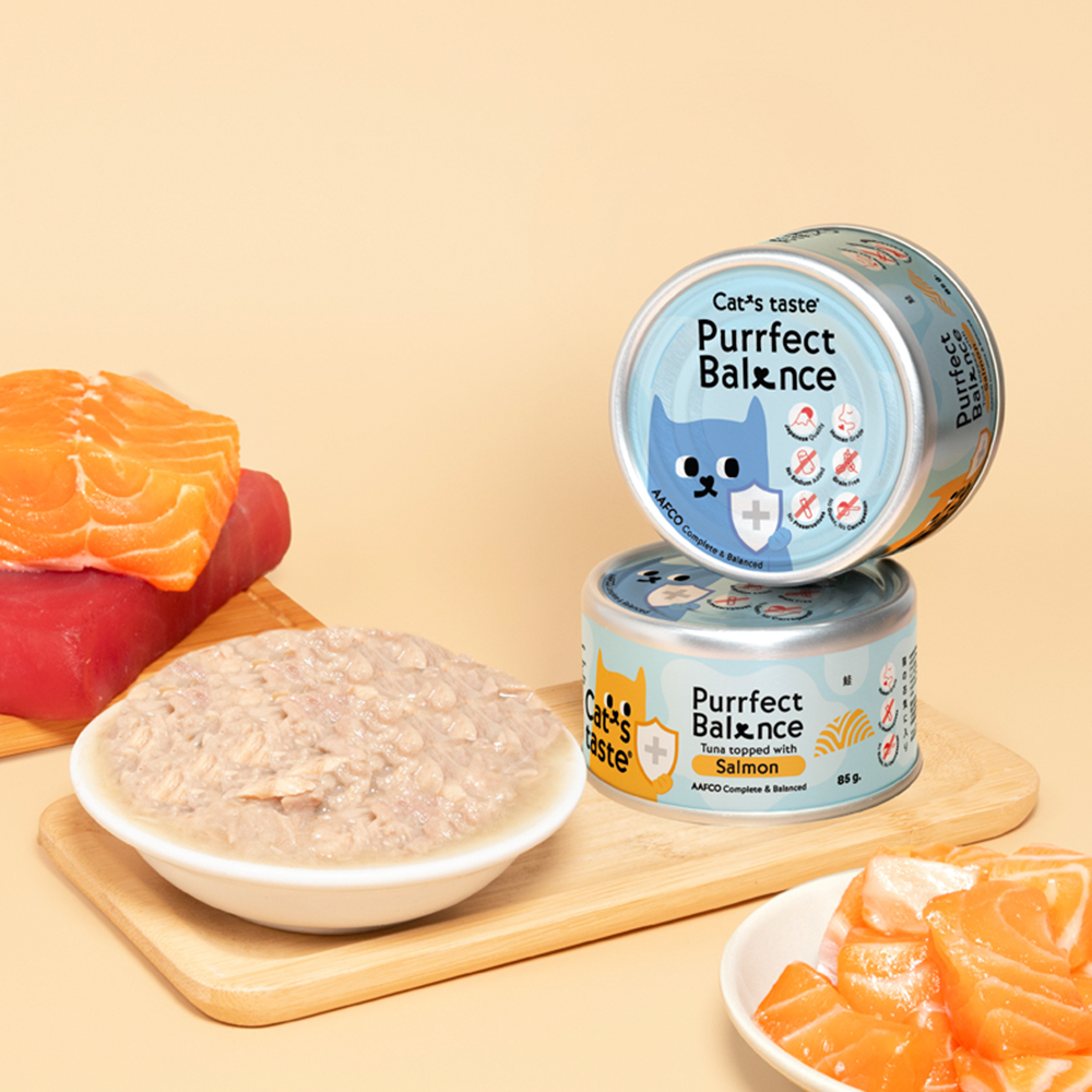 캣츠테이스트 퍼팩트 발란스 주식캔 참치+연어, 85g, 1개 - 상세 이미지 2