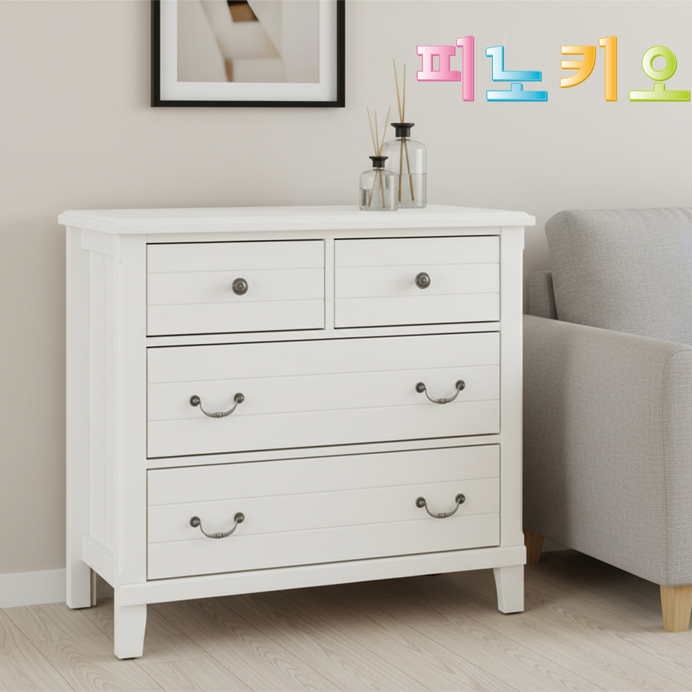 피노키오 프로방스 3단서랍장 화이트 - 상품 이미지