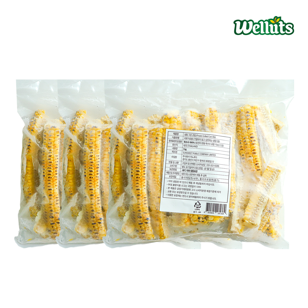 웰루츠 냉동 그릴드 콘립 1kg, 3개 - 상품 이미지