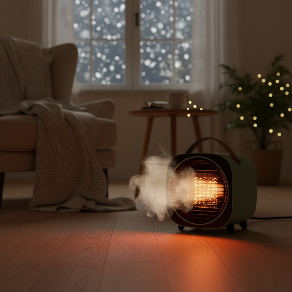 소형 전기 히터 난방기 캠핑용 미니 온풍기 원룸용 - 상세 이미지 3