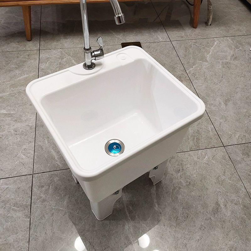 학교 개수대 걸레 밀대 세척통 대걸레 화장실 세척대 50cm 그레이 수동 - 상세 이미지 4