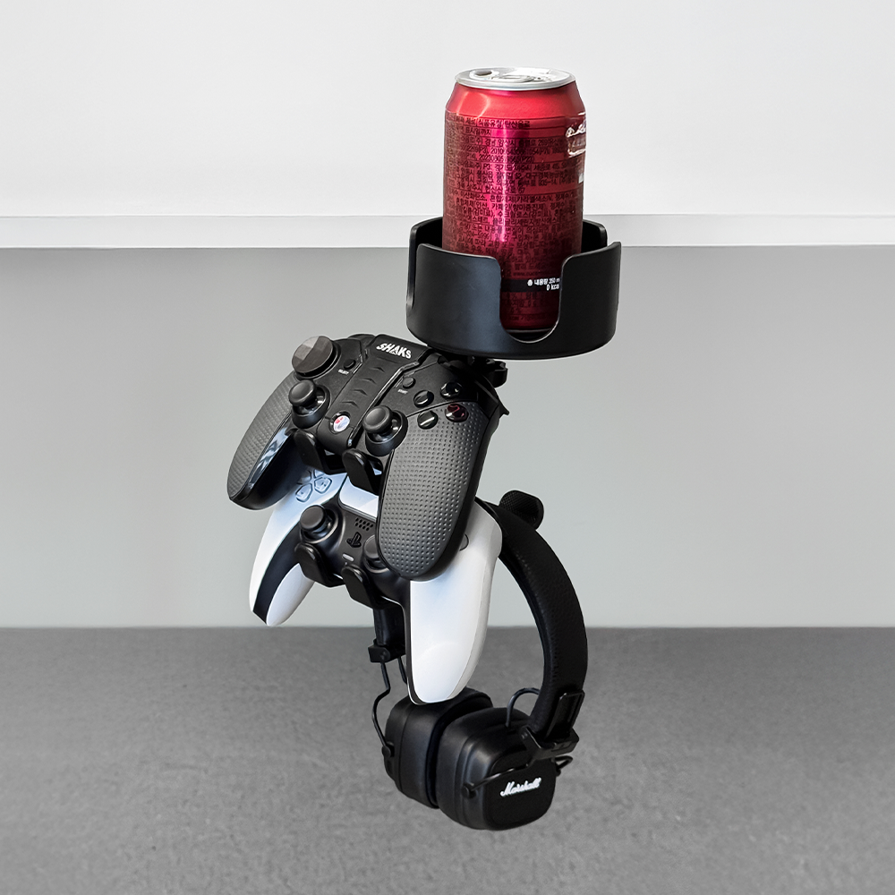 루나랩 멀티 게임패드 컵홀더 거치대 닌텐도 플스 컨트롤러 헤드셋 데스크테리어 가방걸이 제품 이미지