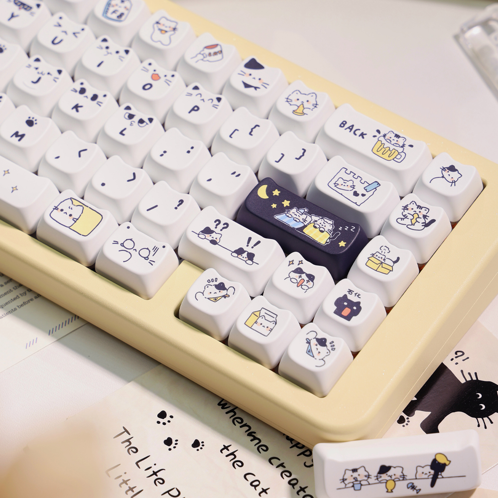 고양이키캡 Soulcat PBT 귀여운 예쁜 키캡 염료승화 고양이하루 - 상세 이미지 3