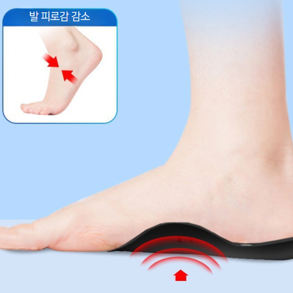 아치핏깔창 뒷꿈치 발통증 아치형 러닝 평발깔창 화이트 - 상세 이미지 2