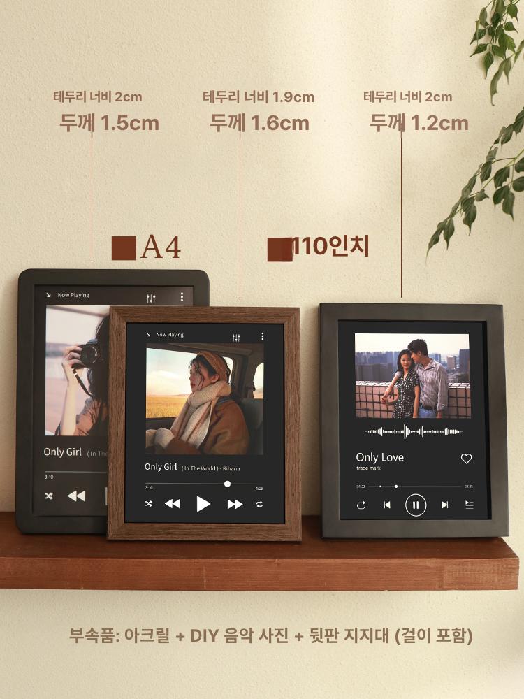 블루투스 mp3 플레이어 고음질 재생 음악 영상 라디오 녹음 블루투스스피커 mp3플레이어 플레인 잉크블랙 평면 경사 10.3x15.3cm - 상세 이미지 4