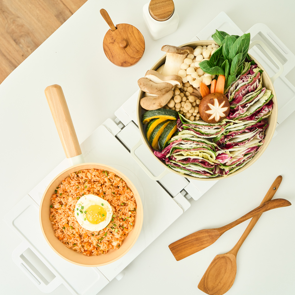 에코제트 플립 인덕션 2구 접이식 공간절약 미니 가정용 휴대용 전기렌지