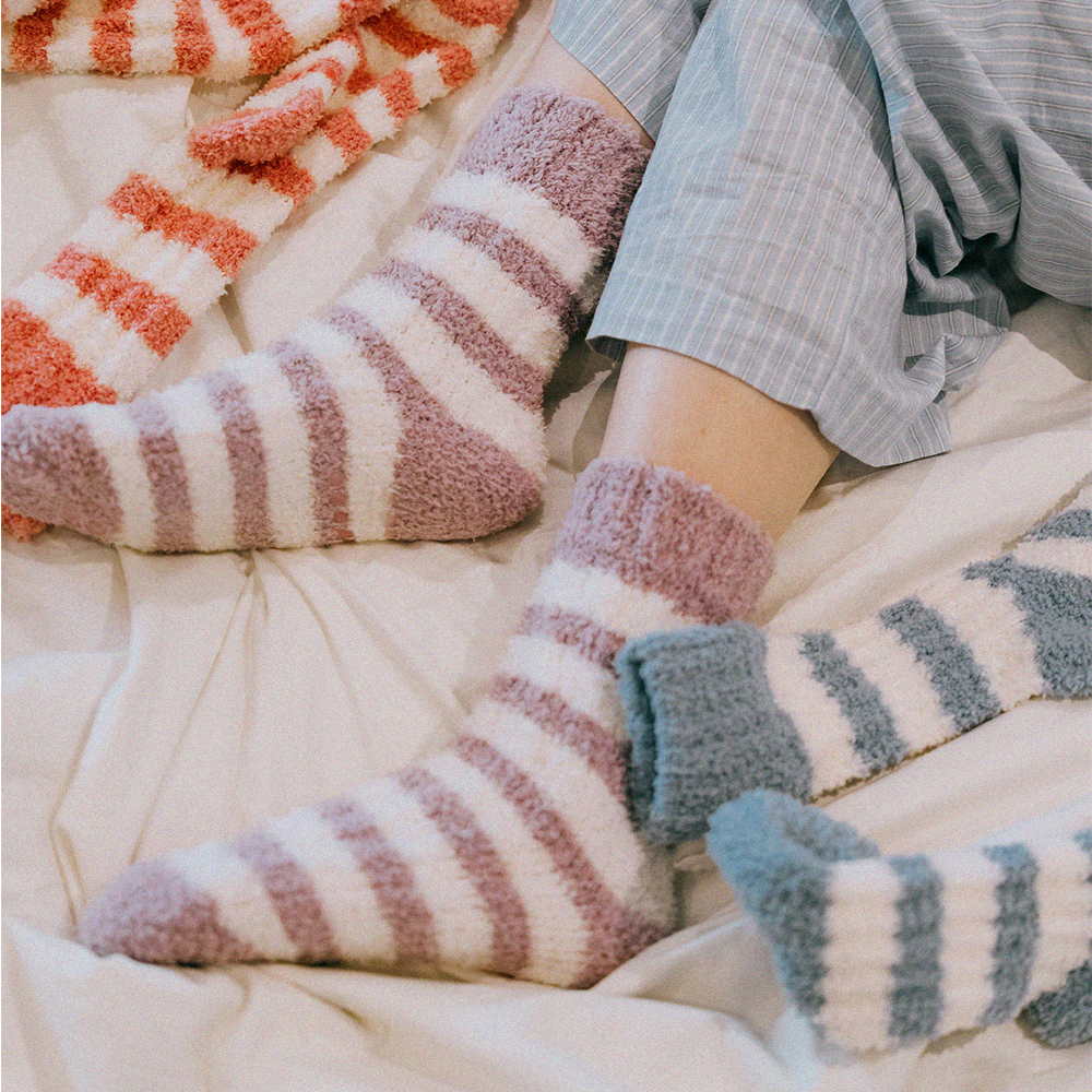 4켤레 털빠짐 없는 논슬립 무압박 수면양말 세트 롱 긴 장목 양털 임산부 수족냉증 방한양말 N배송 상세 이미지 5