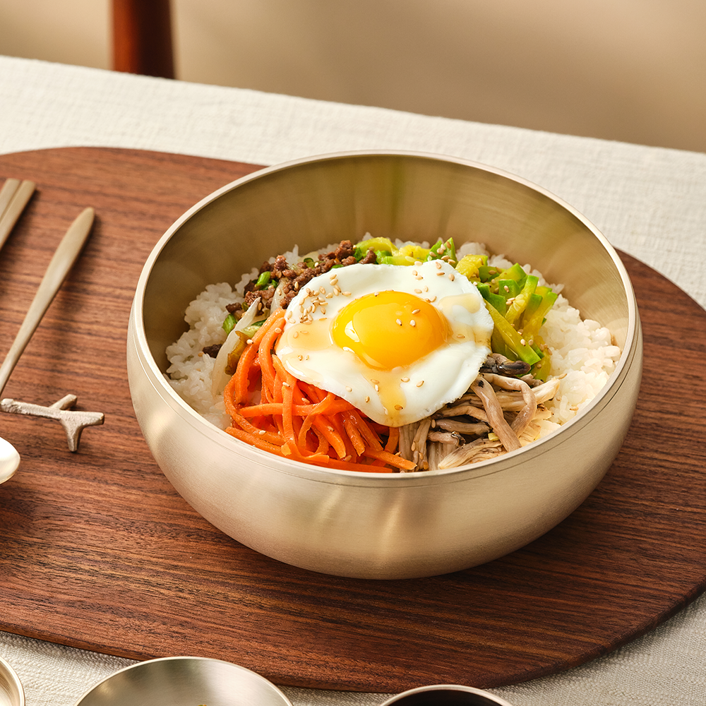 거창유기 수공예 방짜 유기 신옥냉면기 대 19CM 우동 국수 비빔밥 깊은 큰 면기 놋 그릇 - 상품 이미지