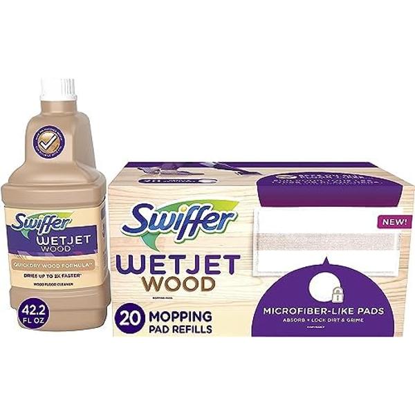 스위퍼 우드 마루 나무 바닥 전용 용액패드 세트 WetJet 1.25L/20패드 - 상세 이미지 2