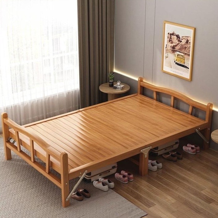 대나무 접이식평상 실내평상 간이 마루 침대 원목 사무실 휴게실 수면 싱글 - 상세 이미지 3
