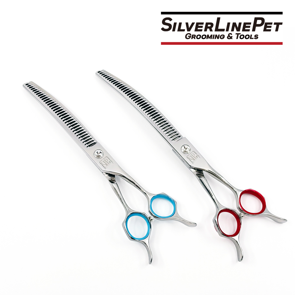 실버라인펫 MDC 강아지 지우개 요술 커브가위 2세대 7인치 7.5인치 애견 미용가위 제품 이미지