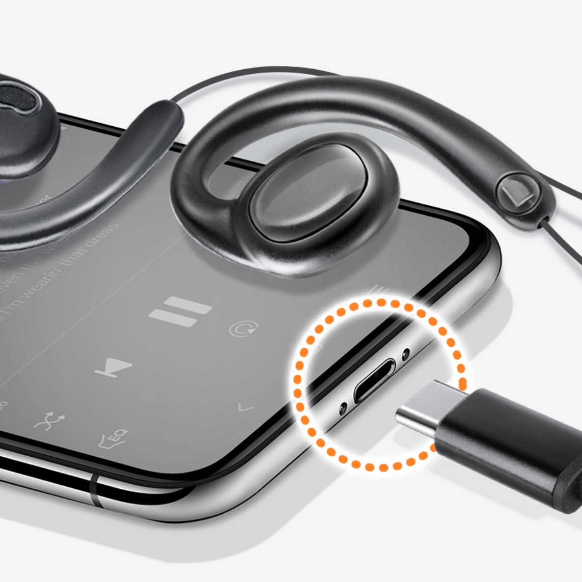 귀에거는 이어폰 귀걸이 귀안아픈 이어폰 귀걸이형 이어폰