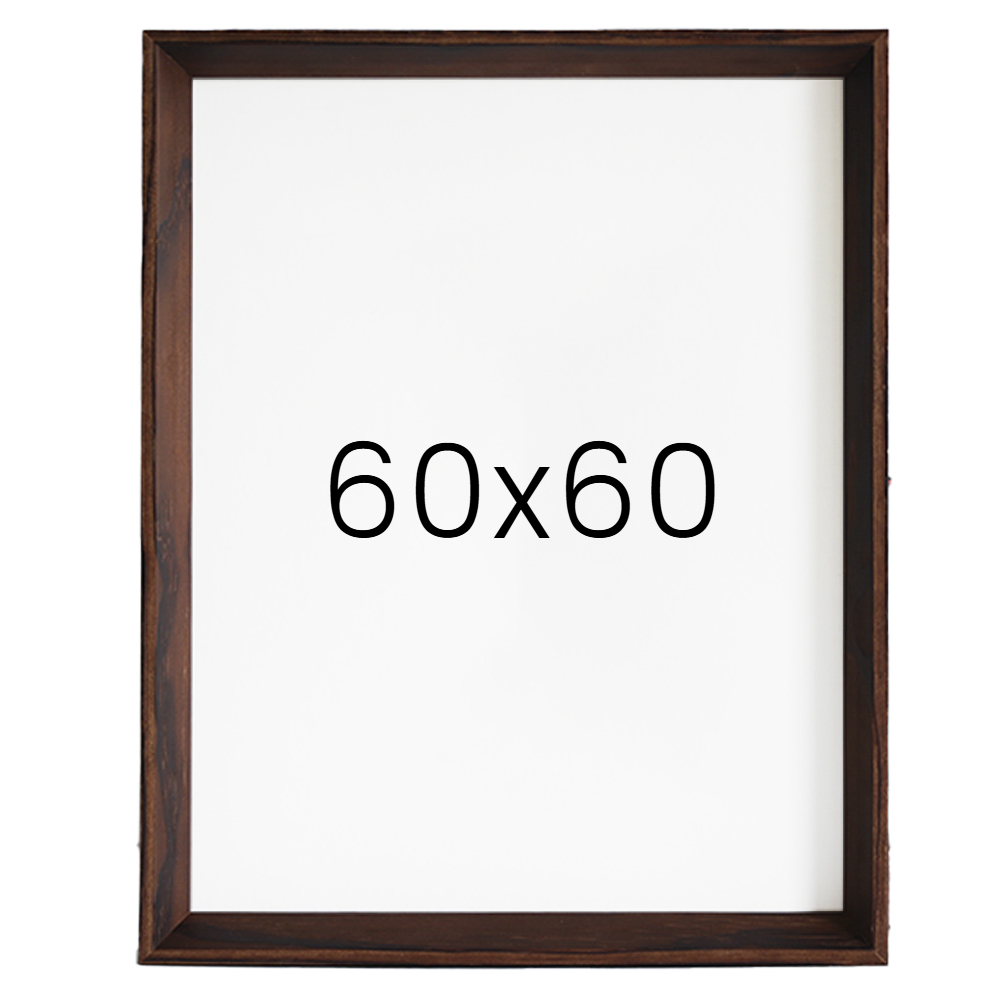 5mm트윈 원목액자 웨딩액자 그림 포스터 프레임 인테리어 60x60 600x600mm, 버닝 - 상품 이미지