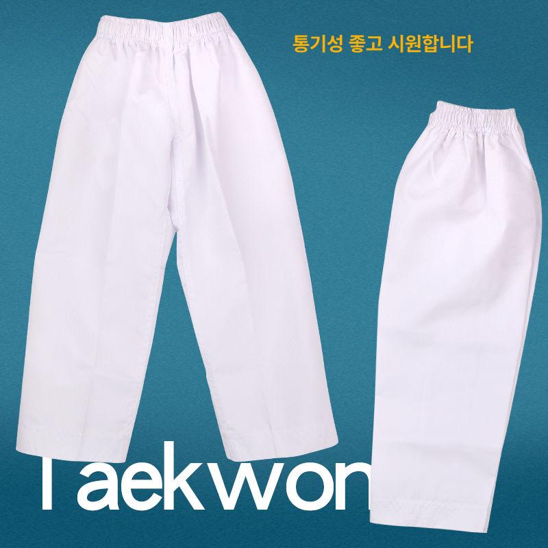 유도바지 도복 주짓수복 합기도 훈련 무술 수련용 110 순면직물긴바지 프리사이즈 - 상세 이미지 3