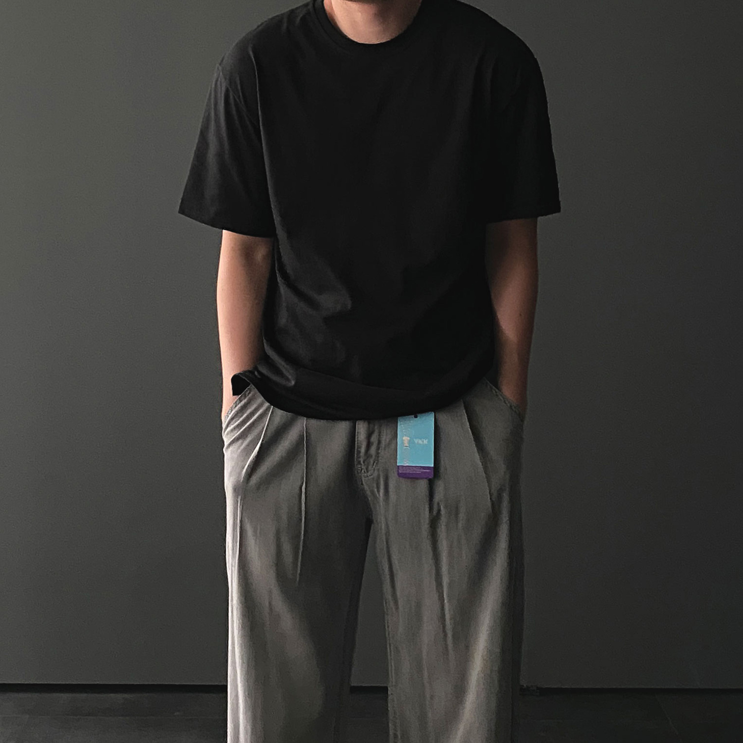 1+1 남자레이어드티 남자흰티 흰색면티 무지티셔츠 남성이너 - 상세 이미지 2