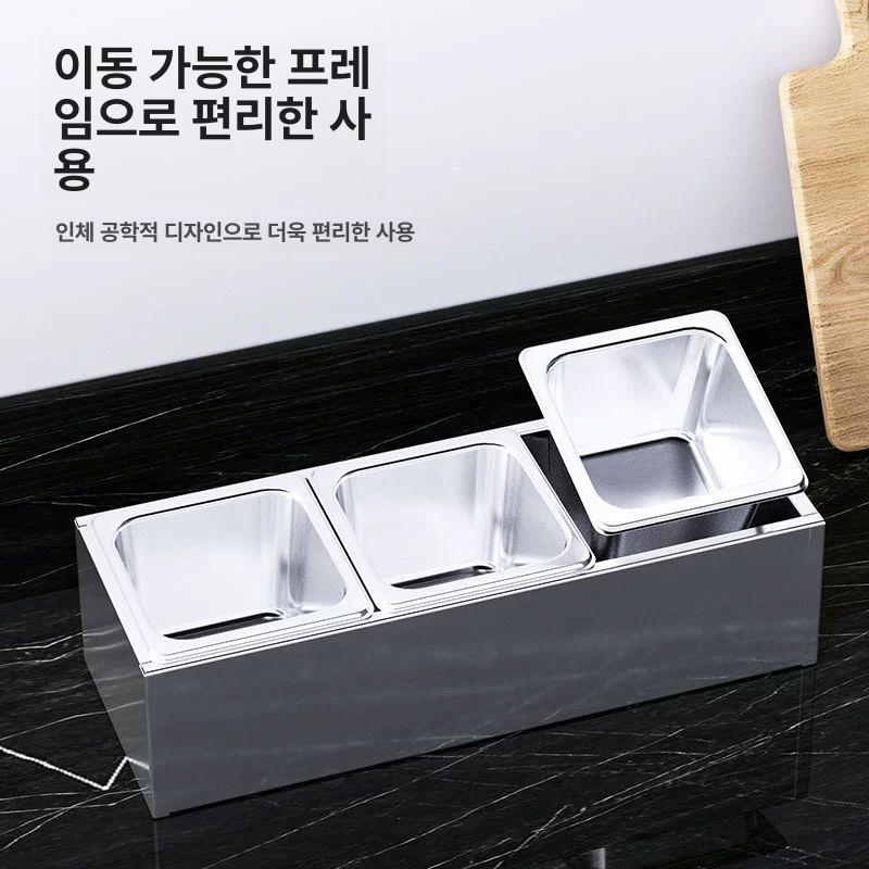 미니 반찬냉장고 토핑냉장고 바트 냉장 소형 뷔페 뚜껑 없는 3칸 - 상세 이미지 4