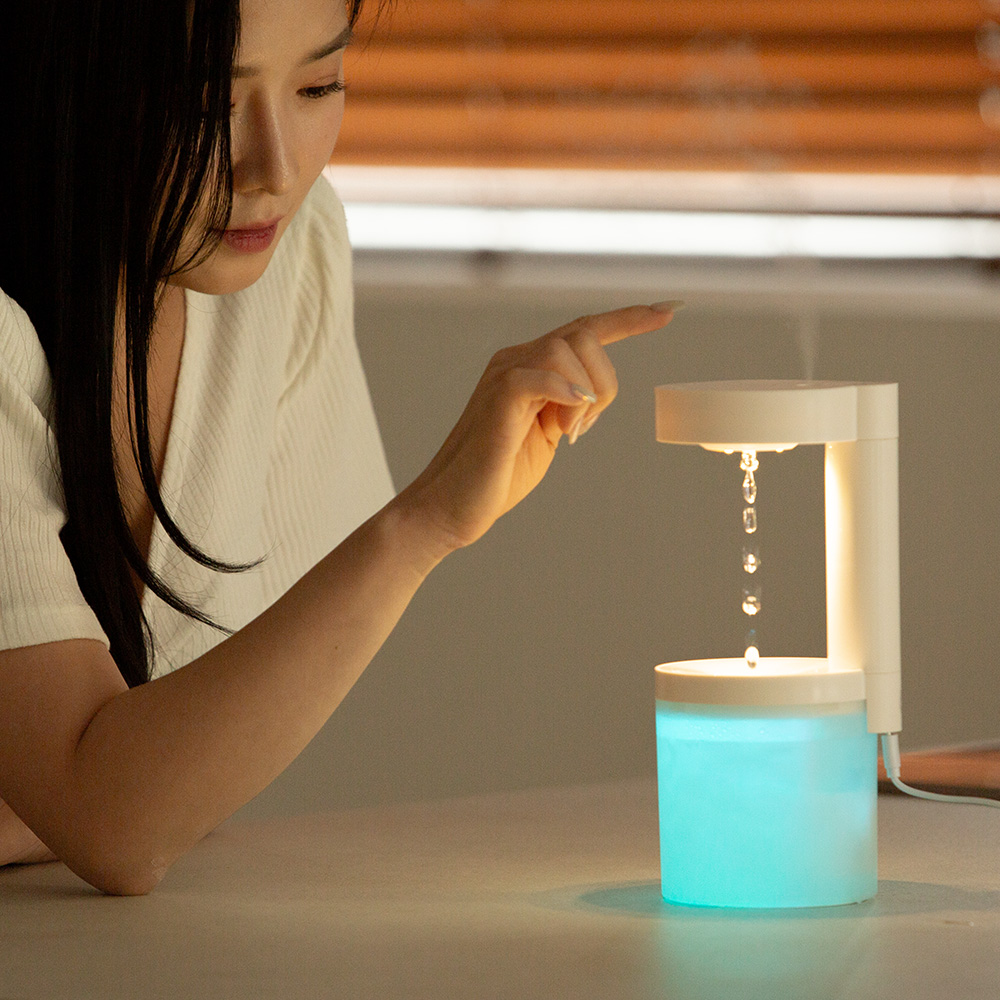 탁상용 무드등 미니 거꾸로 가습기 통세척 무소음 사무실