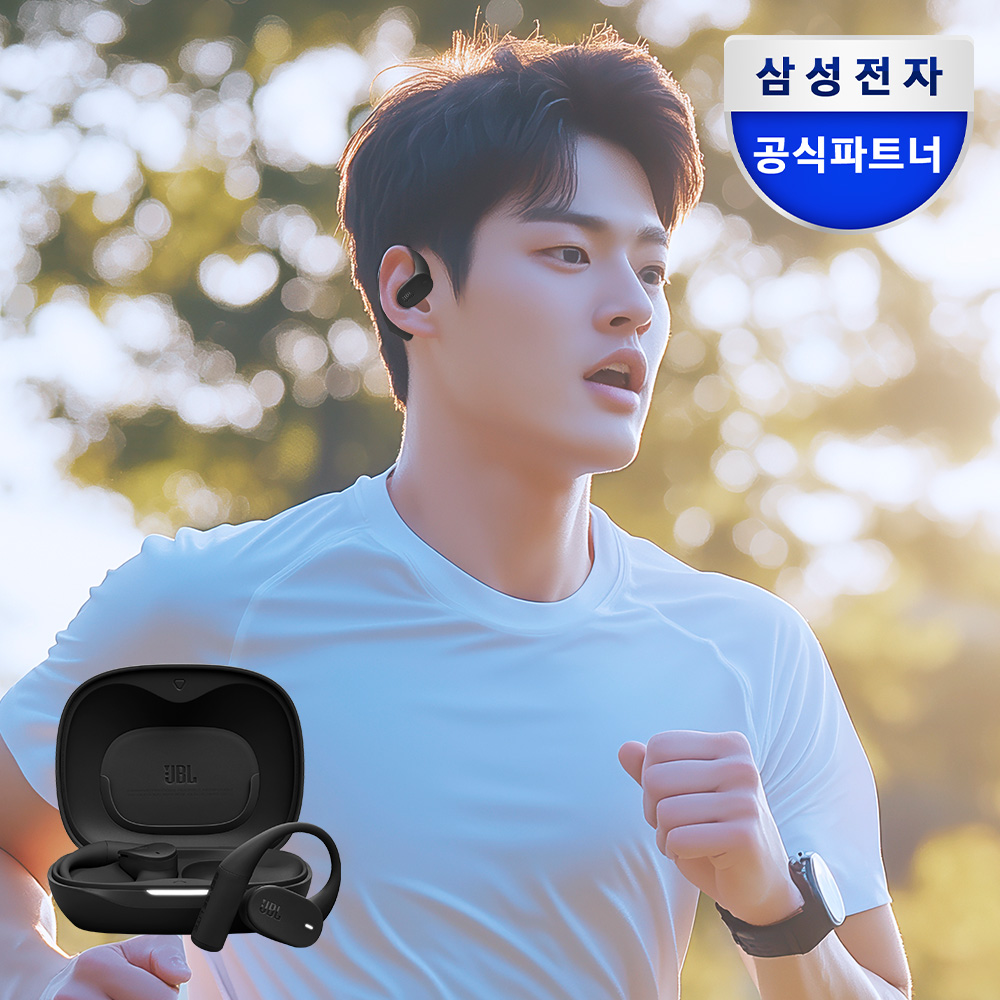 JBL SENSE LITE 오픈형 러닝 운동용 블루투스 공기전도 이어폰 블랙 제품 이미지